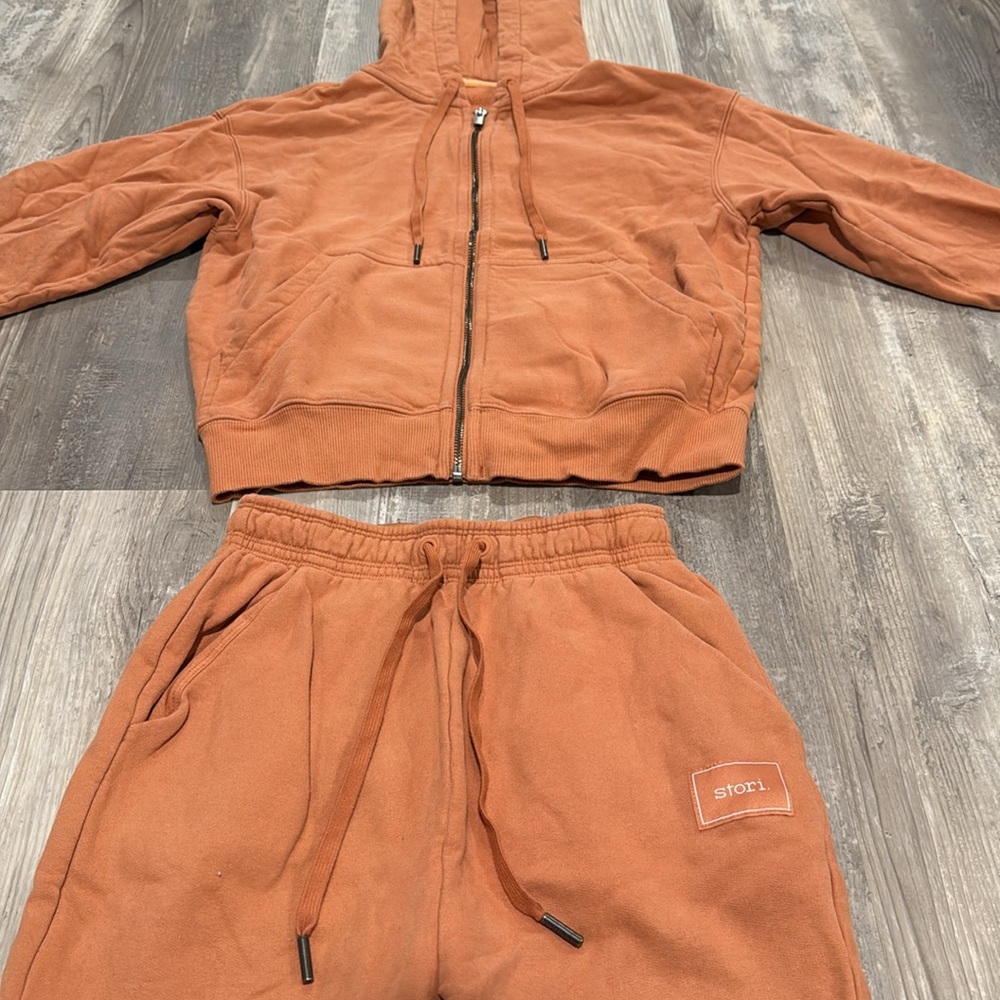 Stori Orange Women’s Joggers and Zip Up Sweatshirt Track Suit - Picture 10 of 12